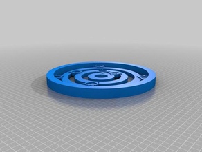 coaster bullet target style kitchen & dining coasters 3d print model - Mito3D