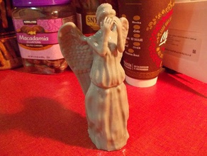 weeping angel redux tree topper creatures christmas dr statue 3d print model - Mito3D