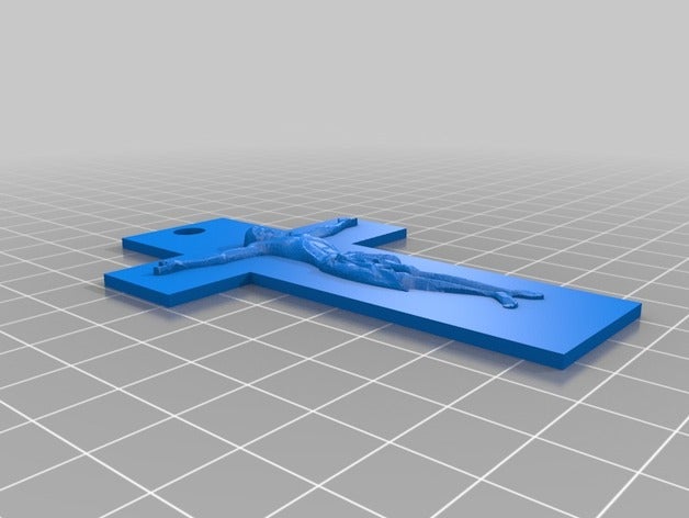 crucifix - printable art 3D print model - Mito3D