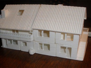 miniature version real existing house other 3d architecture blender mendel model openscad part pla rapman 3d print model - Mito3D