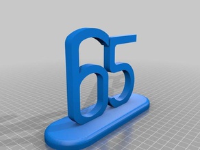 compleanno 65 3d print model - Mito3D