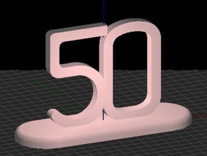 geburtstags 50 3d print model - Mito3D
