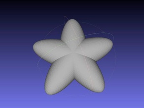 rounded star openscad accessories 3d print model - Mito3D
