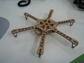 hexacopter frame rc vehicles 3d print model - Mito3D