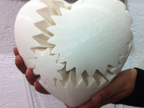 géant pla cœur sculptures les engins de mashup 3d print model - Mito3D