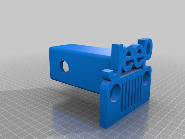 jeep logo hitch cover automotive 3D print model - Mito3D