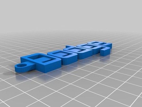my customized message keychain - dodge organization 3d print model - Mito3D