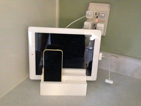 istation apple station de charge ipad 2 & iphones les gadgets en l'iphone 3d print model - Mito3D