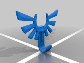 deusa crista porta gancho de cabide A impressão 3d do peito a lenda zelda o link skyward sword 3d print model - Mito3D