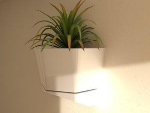 pared del vaso de los hogares al aire libre la planta florero el agua las colecciones 3d print model - Mito3D