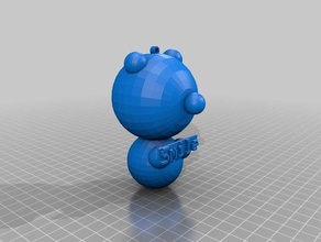 le sourire de l'ours porte-clés personnalisé 3d print model - Mito3D