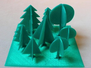 basic tree decor christmas simple wood 3d print model - Mito3D