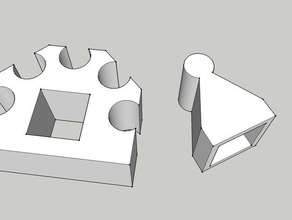 modulaire et flexible en treillis hub jouets de construction moyeu la botte 3d print model - Mito3D