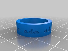 ada anel anéis personalizado 3d print model - Mito3D