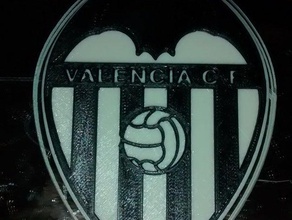 escudo valencia fc 2 colores sport & outdoors futbol lfp soccer 3d print model - Mito3D