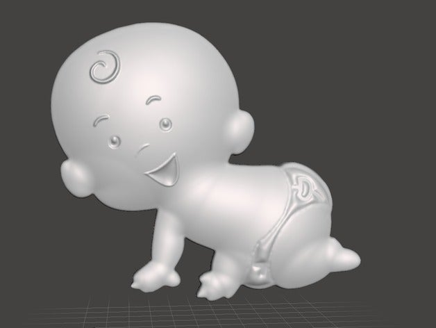 baby 2d-Kunst 3D print model - Mito3D