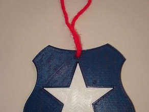 escudo estrela enfeite de natal sinais e logotipos bioshock infinite ornamento estados unidos da américa 3d print model - Mito3D