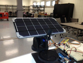 dual axis solar tracker diy arduino dual-axis pv die erneuerbaren Energien servo-motor 3d print model - Mito3D