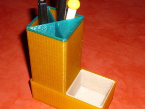 desktop tower toolstand plusieurs compartiments bureau de ordinateur le crayon porte-outil tour 3d print model - Mito3D