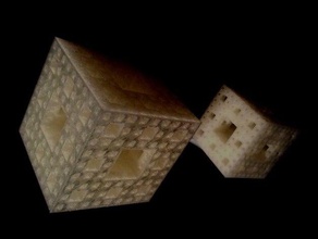 sierpinski-cube Mathe-Kunst die chaos-Theorie cube fraktal menger menger-Schwamm parametric sierpinski 3d print model - Mito3D