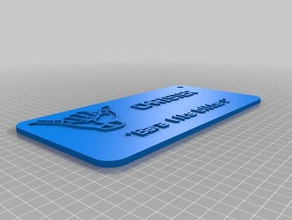 christer - bara lite acı işaretler ve logolar özelleştirilmiş 3d print model - Mito3D