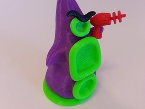 tentáculo púrpura modelos enojado día del maniac mansion lucas arte de los juegos punto clic color juego video 3d print model - Mito3D