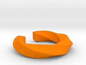 why flat rings jewel jewelry ring twist twisted 3d print model - Mito3D