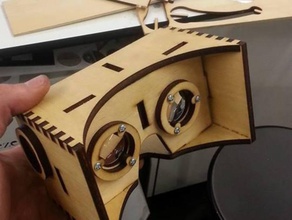 las gafas de madera contrachapada el teléfono móvil nota la galaxia google cartón lasercut cortadora láser oculus rift realidad virtual vr 3d print model - Mito3D