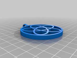 pentaflower pendant jewelry customized 3d print model - Mito3D