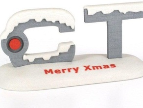 El texto en 3d de nieve otros ct el logotipo navidad herramientas creativas la decoración xmas 3d print model - Mito3D