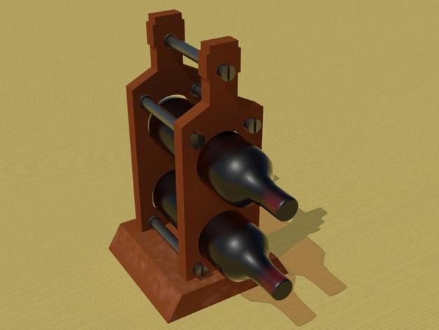 wine rack kitchen & dining 3D print model - Mito3D