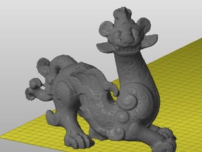 ejderha bir çift kanatlı heykeller 3d print model - Mito3D