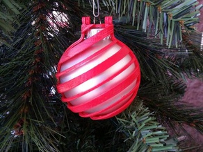 el ornamento decorativo de la jaula decoración bastón caramelo navidad rayas 3d print model - Mito3D