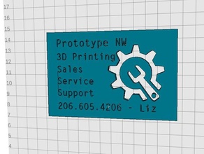 tarjeta de visita prototipo nw La impresión en 3d las pruebas 3d print model - Mito3D