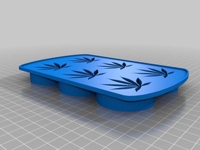 pot leaf ice cube tray chocolat mold kitchen dining 3d print model - Mito3D
