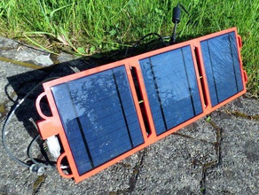 foldable solar panel - large version sport & outdoors 1000ma 1500ma 150x130mm 500ma 5v balancer cell charger epoxy folding li-ion lipo openscad parameterized parametric photovoltaic portable scad power usb 3d print model - Mito3D