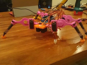 4 legged walking robot robotics abs alien arduino gears servo 3d print model - Mito3D