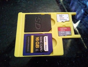 gelişmiş express kart yuvası sd cüzdanı bilgisayar bay kartı notebook depolama tepsi 3d print model - Mito3D