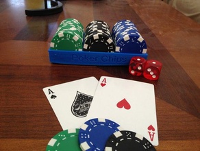 simple poker chip holder games 3d print model - Mito3D