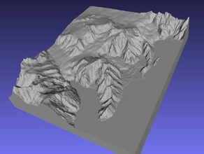 kenai fjords national park learning 3d map geodesy geography raised relief topographical topography 3d print model - Mito3D