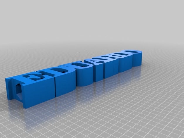 eduardo texto de titular un lápiz signos y logotipos personalizado 3D print model - Mito3D