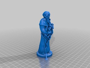 san francis karikatür heykeller aksiyon figürü Papa saint seya heykel 3d print model - Mito3D