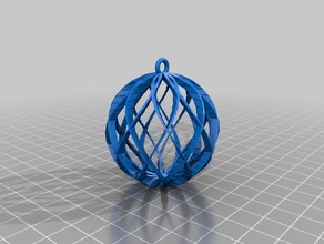 my customized spiral sphere ornament - customizer enabled decor 3d print model - Mito3D