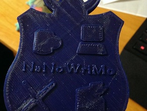 nanowrimo emblema Arte 2d logotipo mês nacionais novela novembro a escrita 3d print model - Mito3D