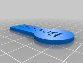 key fob becca household customized 3d print model - Mito3D