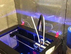 hinge replicator 2x 3d printer accessories lid 3d print model - Mito3D