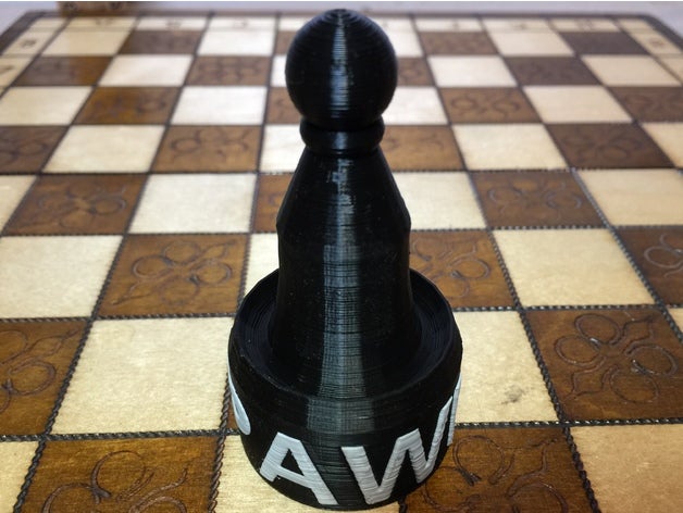 pawn chess piece -with asllexicon board game pieces accessory components gift mmu multi material print multi-color multi-part olsen pawns present prusa star labs 3d starlabs3d tinkercad todd 3D print model - Mito3D