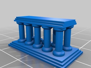 custom temple 4 art customized 3d print model - Mito3D
