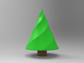 twisted christmas tree decor basic xmas 3d print model - Mito3D