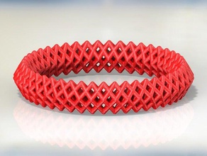 diamond structure bracelet bracelets wearable 3d print model - Mito3D